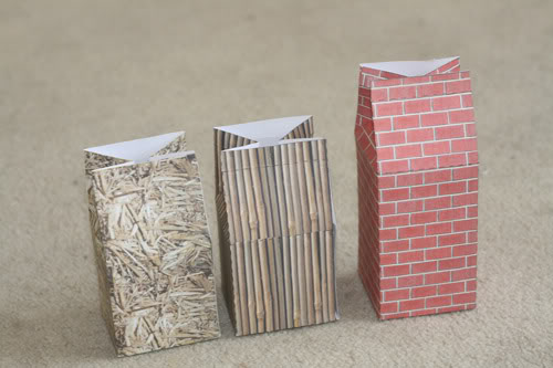 three little pigs houses templates