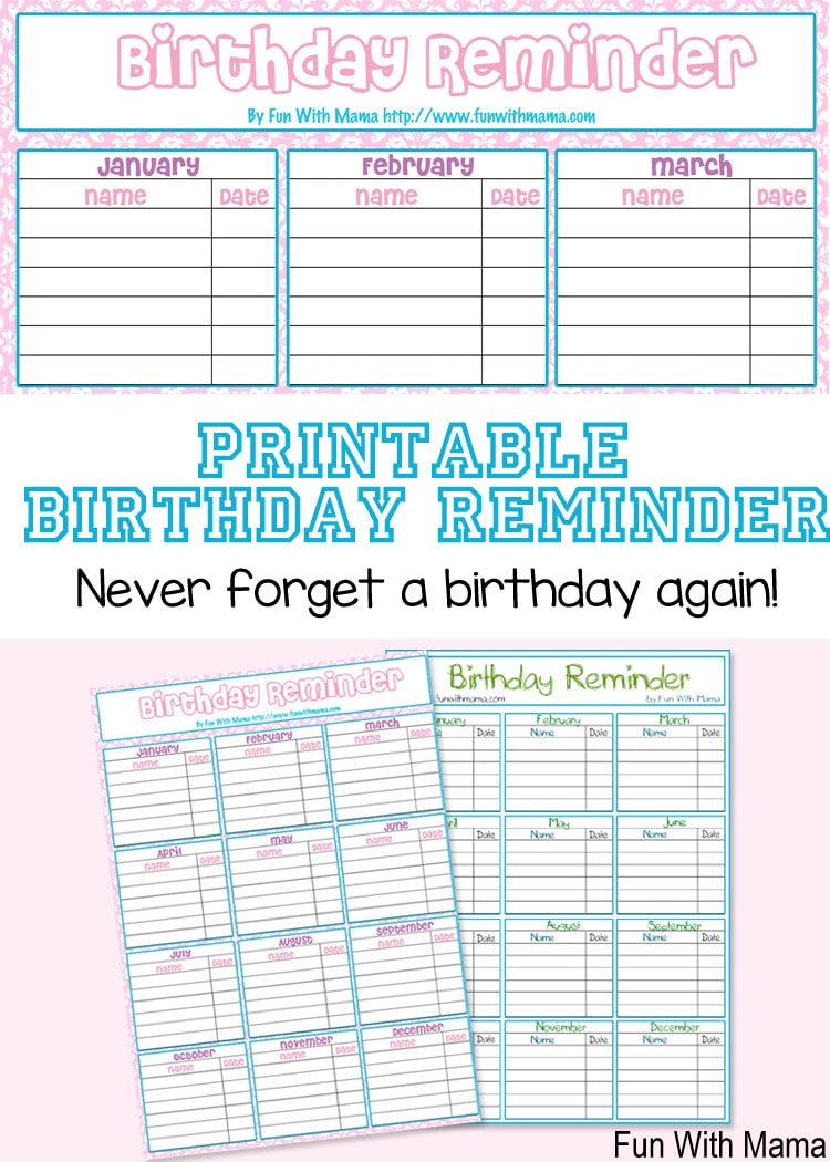 How to remember birthdays
