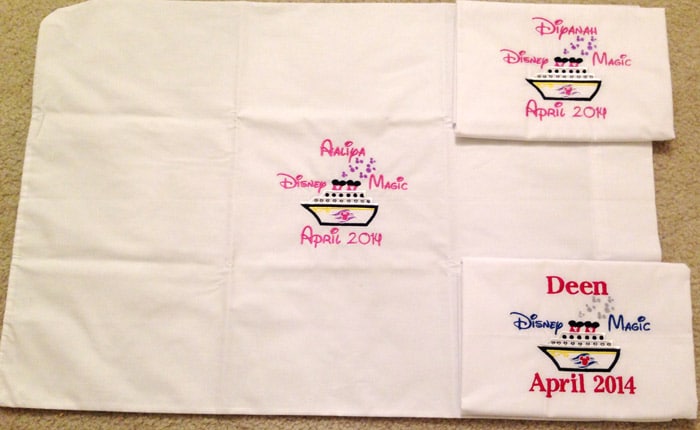 disney cruise pillow autographs