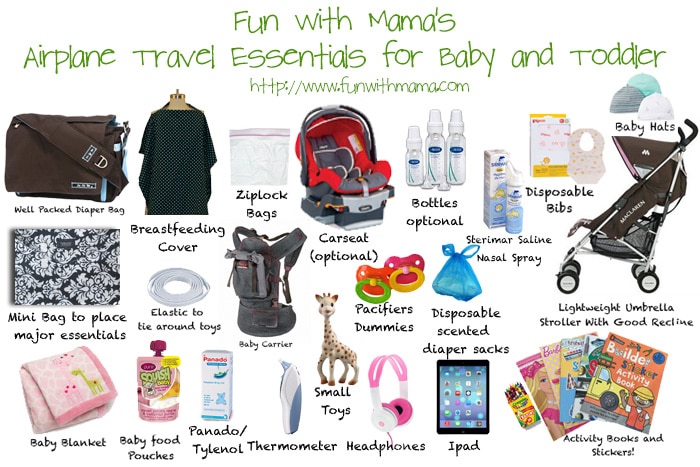 Flying With A Baby Travel Essentials and Flying With A Toddler Travel Tips  - Fun with Mama