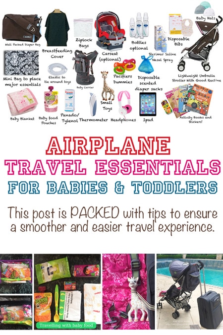 Airplane flying travel essentials for a baby and toddler will ensure that you have a smoother journey with this post is packed full of tips to make sure mom is prepared