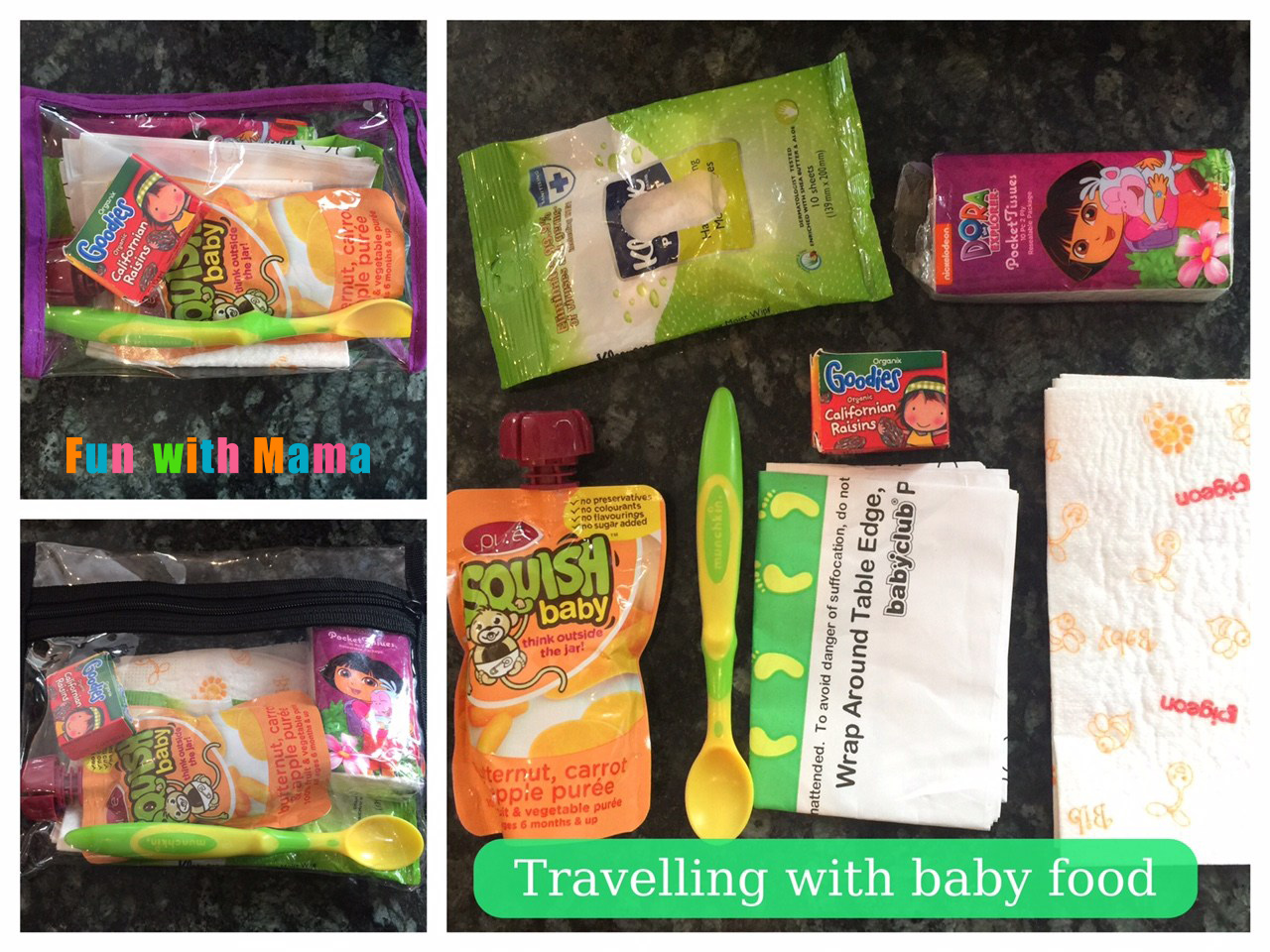 how to travel with baby food organization tips