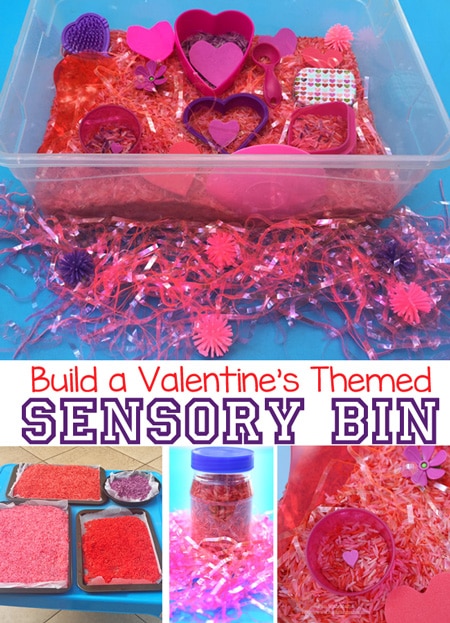 Valentine sensory bin