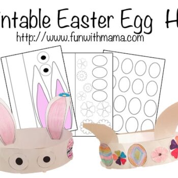 printable easter egg bunny printable spring flowers hat