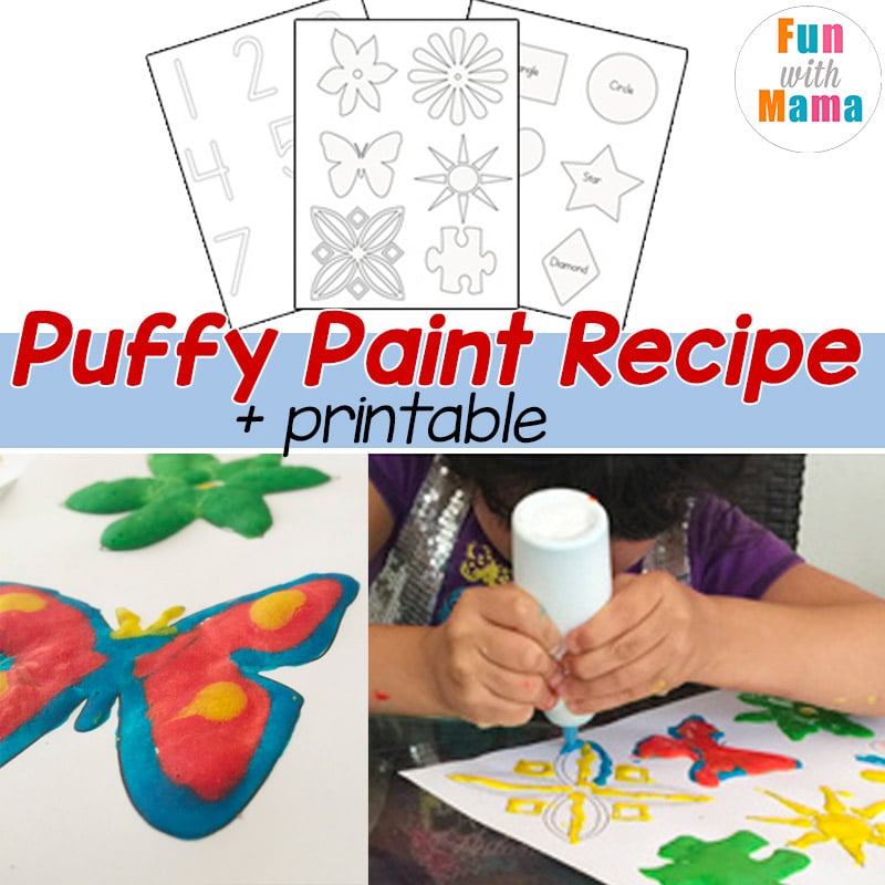 Kid Craft: Puffy Finger Paint Recipe - Girl Loves Glam