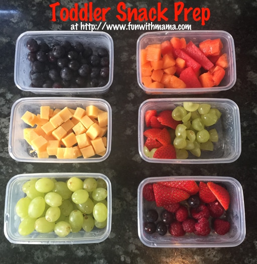 toddler snack prep on the go