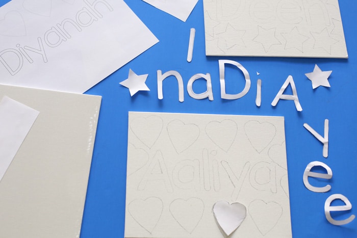 Canvas Name Kids Activity with Fun Chalk Markers makes a beautiful and vibrant frame.