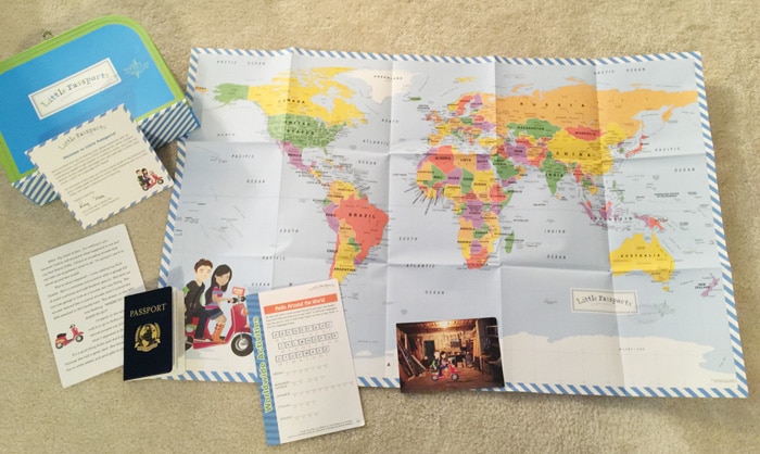 Here is a detailed post that reviews the items and activities that are included in the monthly subscription Box Little Passports World Edition Traveler Kit and first country Brazil mail.