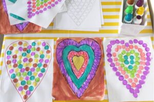 Printable Toddler Hearts Shape Preschool Activity