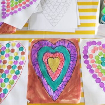 Printable Toddler Hearts Shape Preschool Activity