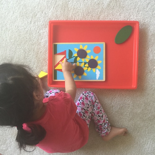 This Melissa and Doug Beginner Toddler Pattern Activity is a sure hit with any kids ages 20 months to 3!