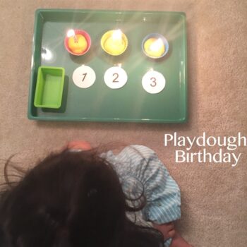 Here is a wonderful play dough activity for toddlers that will have them so excited to blow our their play dough birthday party candles at the end. What a fun reward!