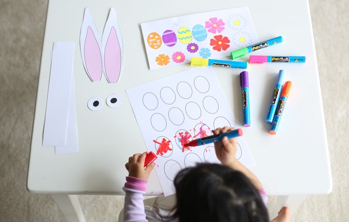 Easter bunny hat preschool activity 