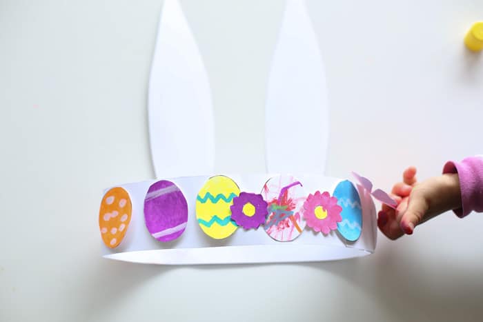 Easter egg coloring hat activity