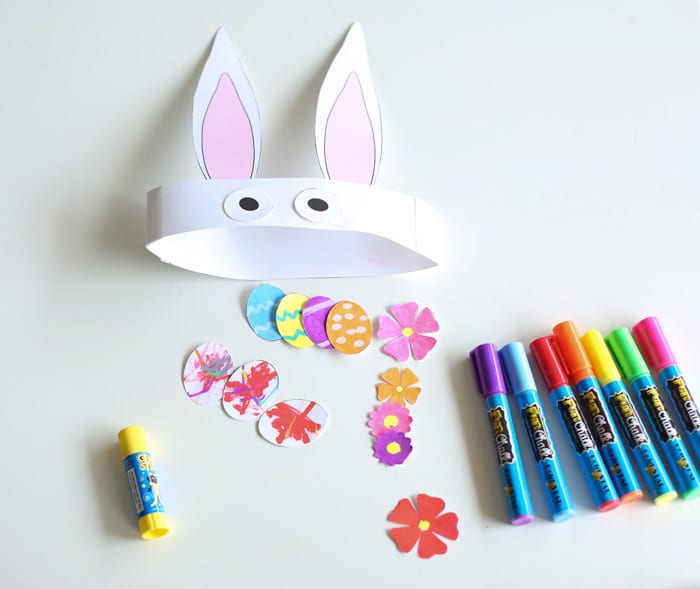 Easter bunny hat preschool activity 