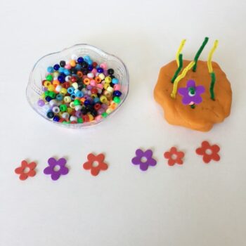 Spring Fine Motor Play Dough Flowers - Fun with Mama