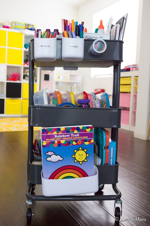 Simple Kids Art Supply Storage Solution - Create an Art Cart