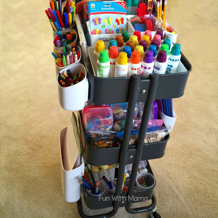 Simple Kids Art Supply Storage Solution - Create an Art Cart