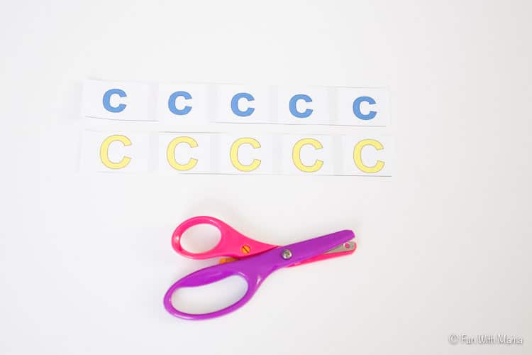 letter c cutting activity