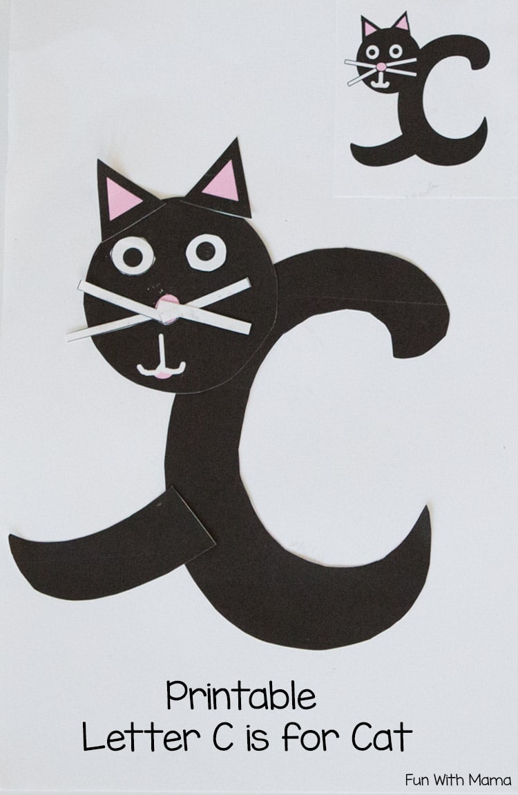 Printable Letter C Crafts: C is for Cat - Fun with Mama