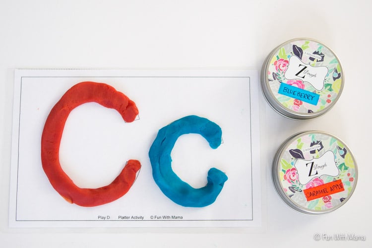 letter c playdough