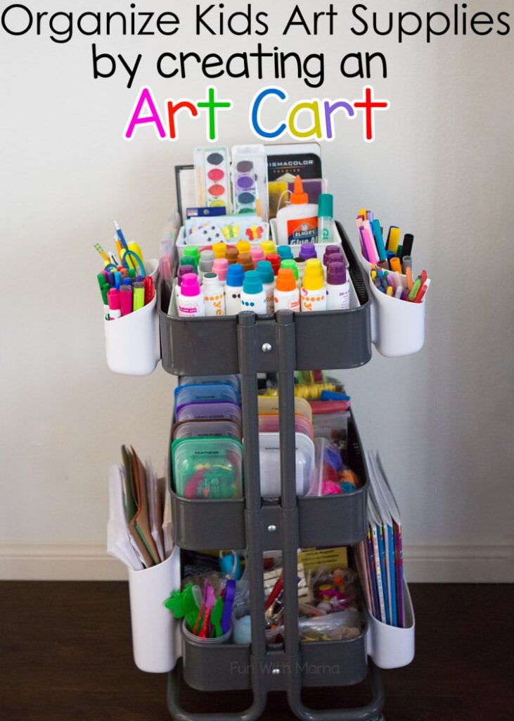 kids art cart