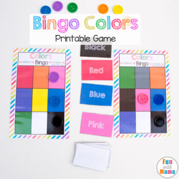 bingo colors printable game