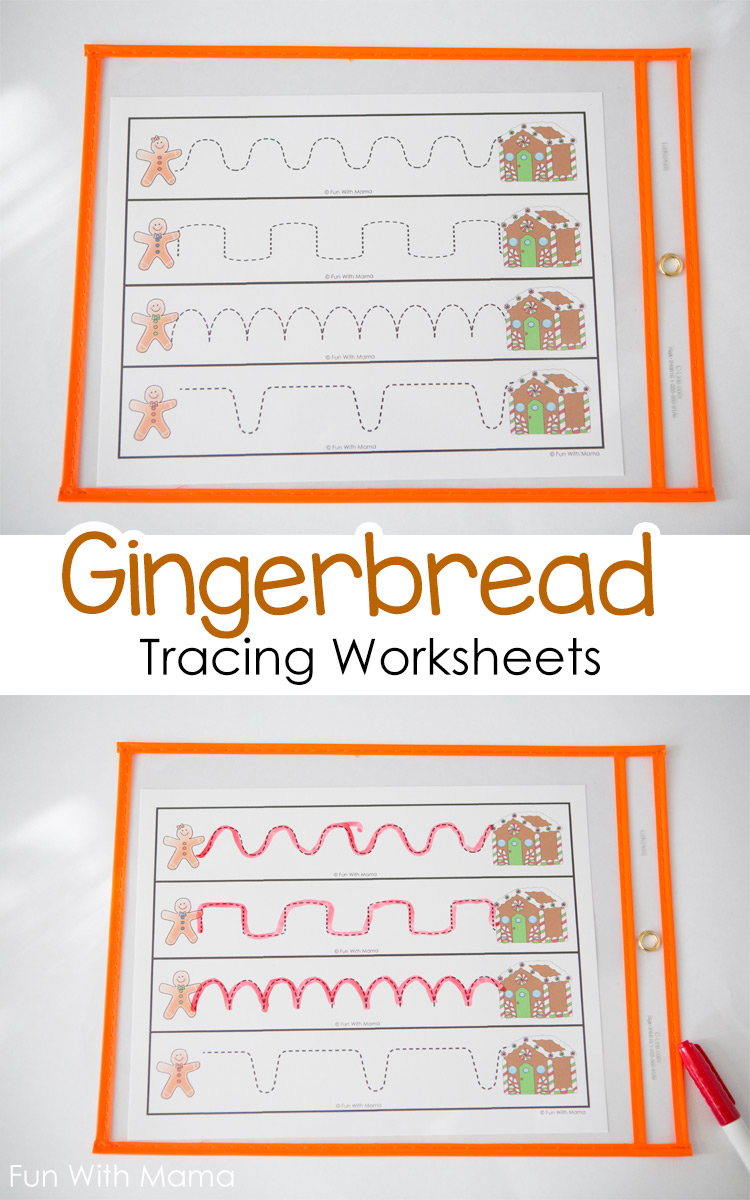 gingerbread-tracing-worksheets