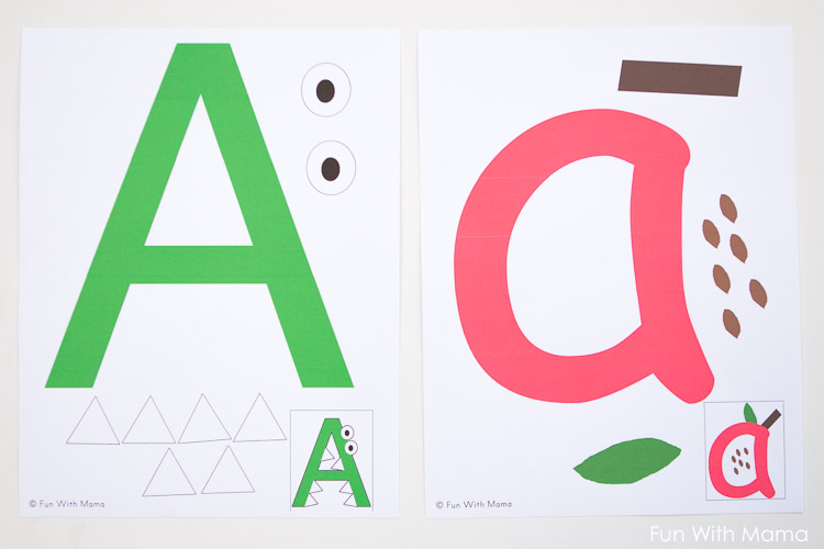 Printable Letter A Crafts A for Apple Fun with Mama