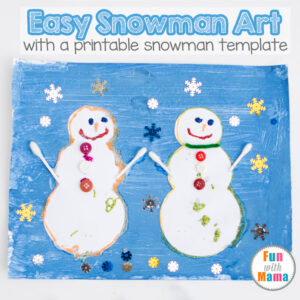 easy preschool snowman art