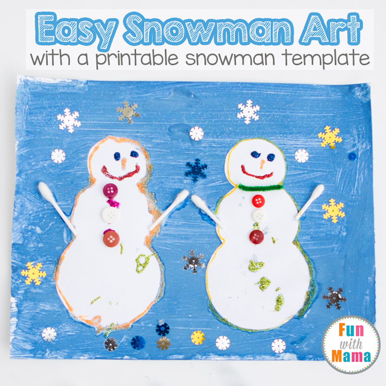 easy preschool snowman art