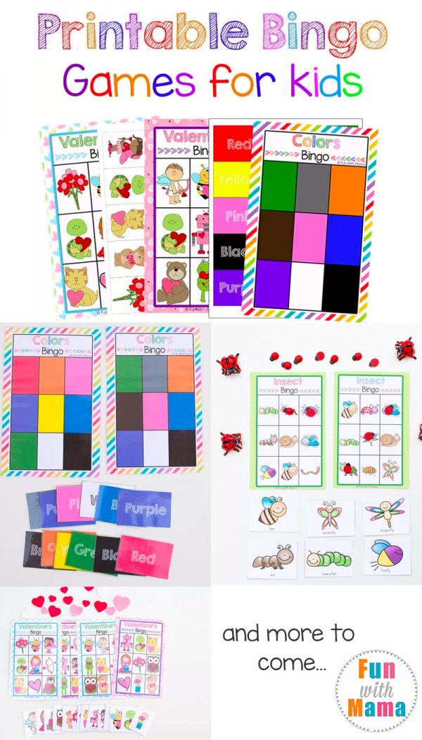 Free Printable Bingo Cards for Kids - Fun with Mama