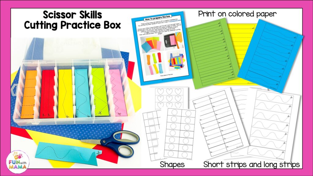 Cutting Activity Kit, Cutting Practice, Scissor Skills, Home Learning,  Learning Kit-all Printed/laminated, READY to Go, Designed by an OT 