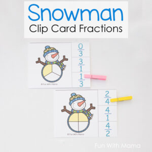 clip card fractions