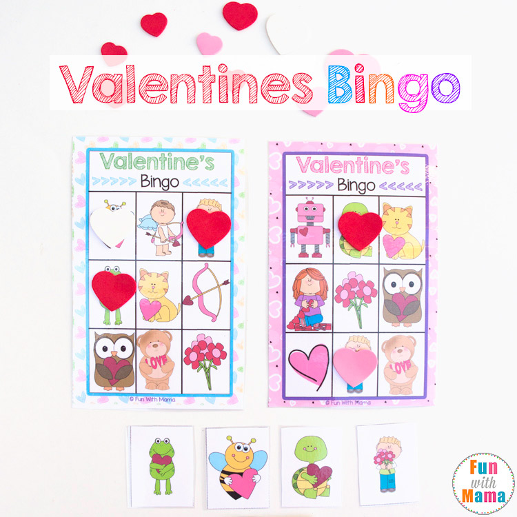 valentines-bingo-valentines bingo game for preschoolers and kindergarten kids