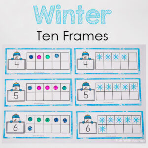 winter ten frames