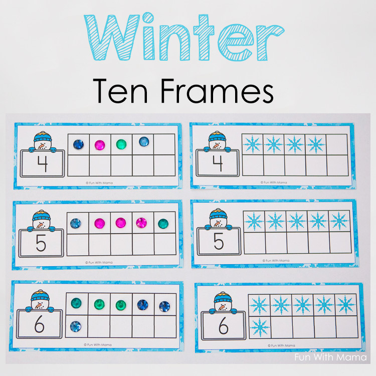 winter ten frames