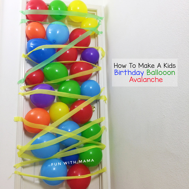 how to make a kids birthday balloon avalanche