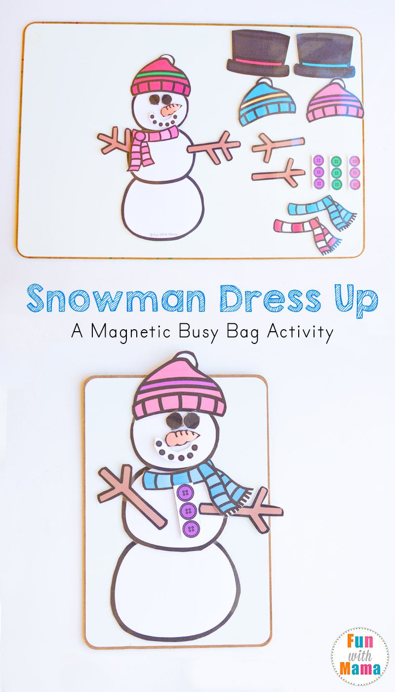 snowman busy bag kids