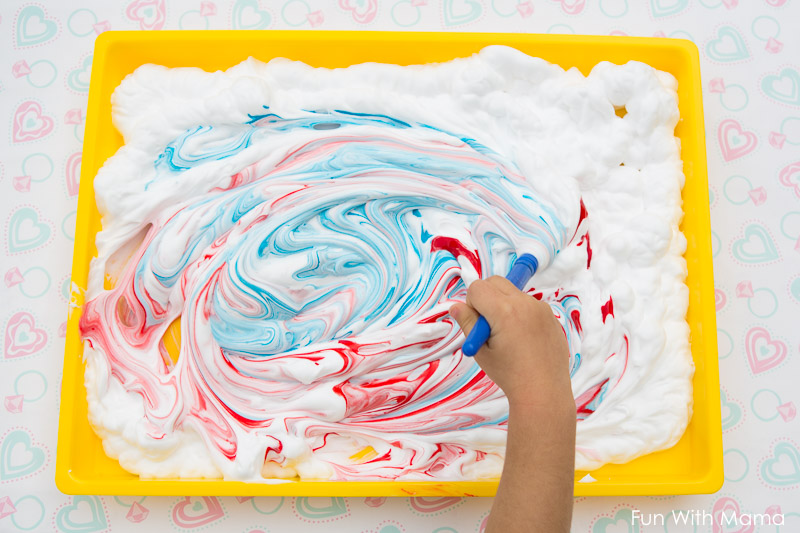 shaving cream painting