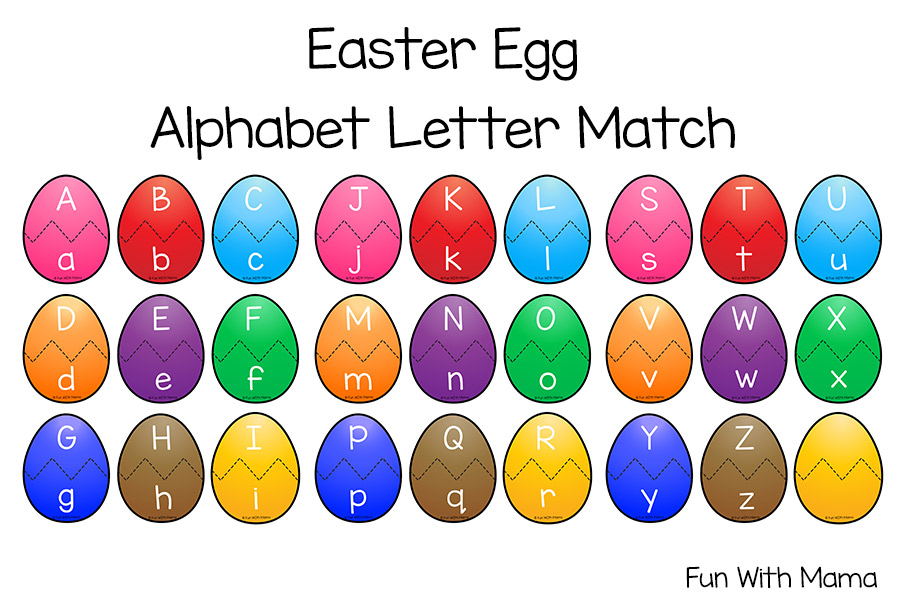 Easter Alphabet Letter Match Activity for Preschoolers Fun with Mama