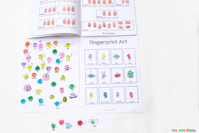 fingerprint art drawings