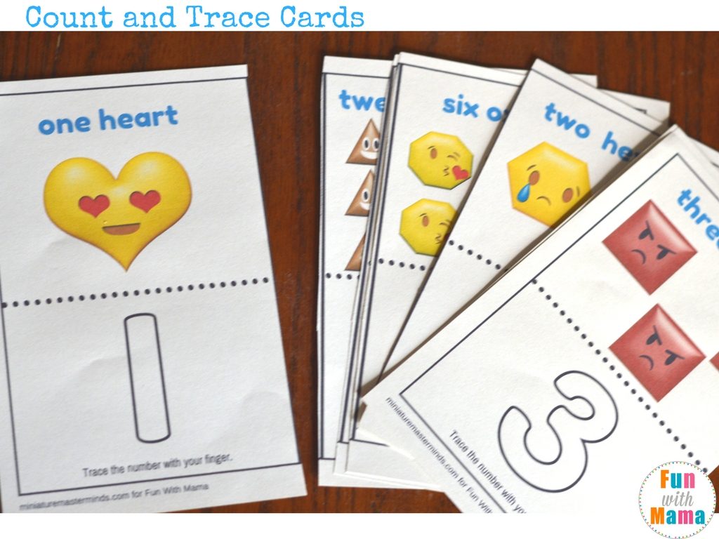 count and trace number cards