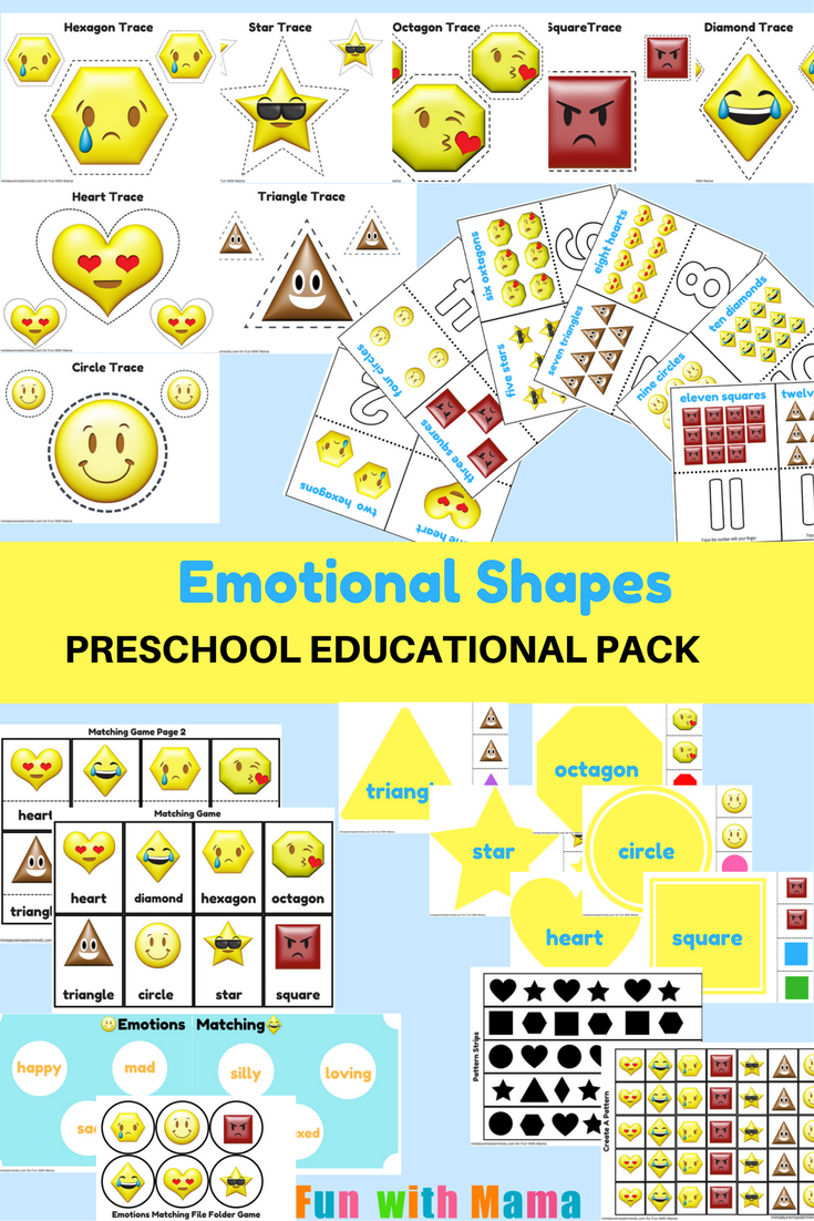 Emotions + Shapes Free Printable Preschool Pack - Fun with ...