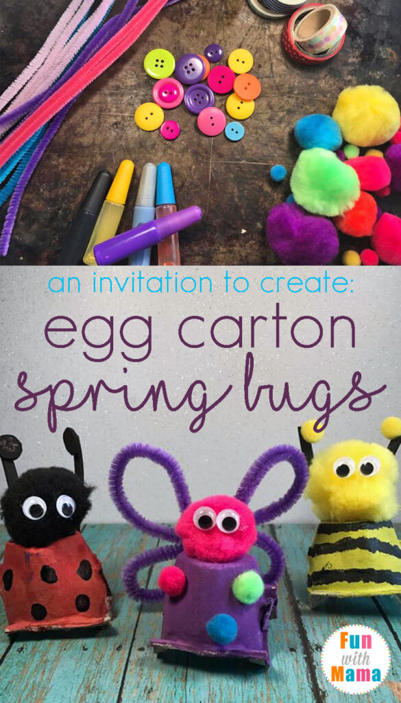 Invitation To Create Cute Spring Bugs With Recycled Egg Cartons