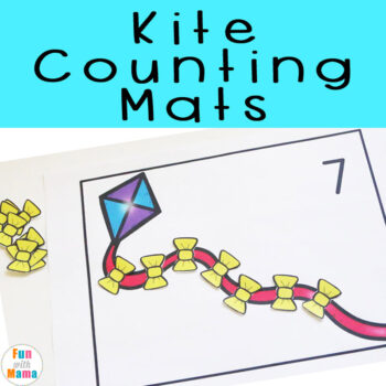 kite counting mats for preschool