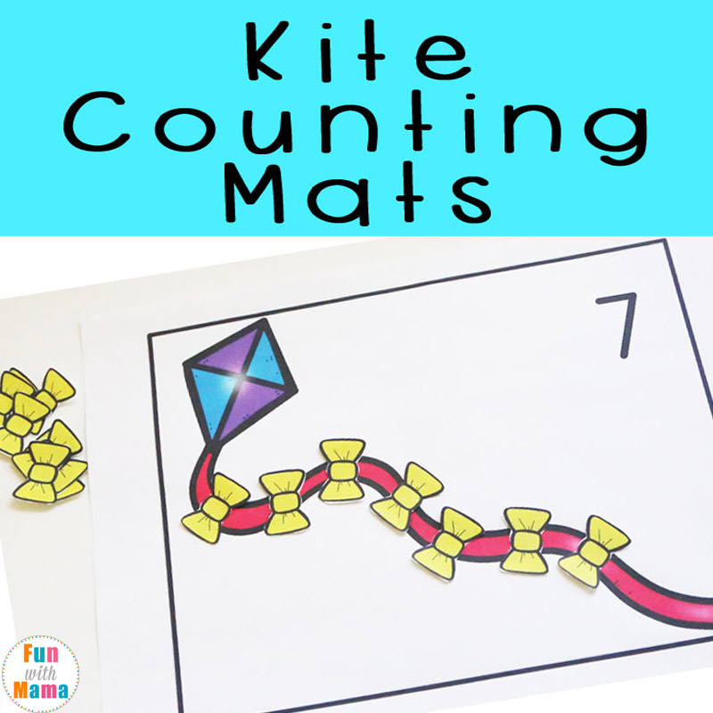 kite counting mats for preschool 