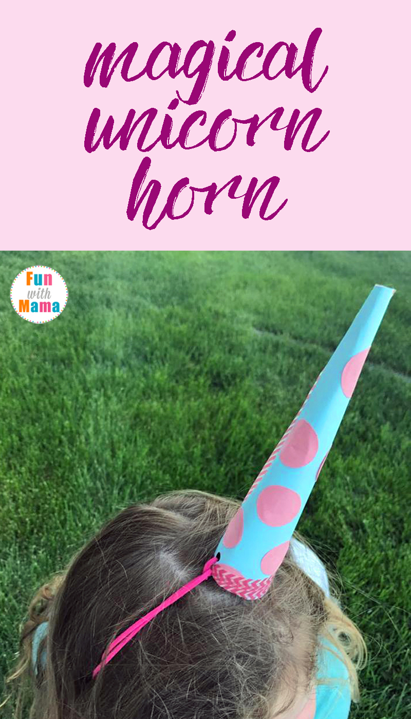 How To Make A Super Easy Unicorn Horn For Pretend Play. With just a few simple craft supplies you can help your child make this adorable unicorn horn full of magic and wonder.