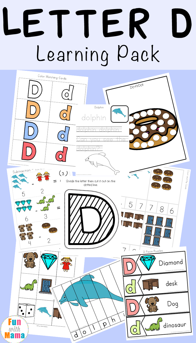 Free Letter D Printable Pack - Fun with Mama