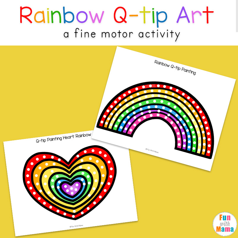 Rainbow Q Tip Art Printable Fun With Mama rainbow-q-tip-art-printable-fun-with-mama